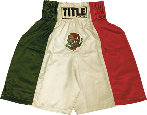 Title Boxing Mexico Flag Stock Boxing Trunks